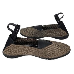 Corkys 'Sidewalk'‎ Metallic Bronze Woven Flats 9
